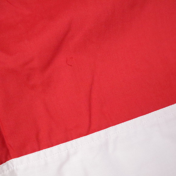 VTG 80s 90s Award Deadstock Large Red White Striped Short Sleeve Collared Shirt - Picture 6 of 10